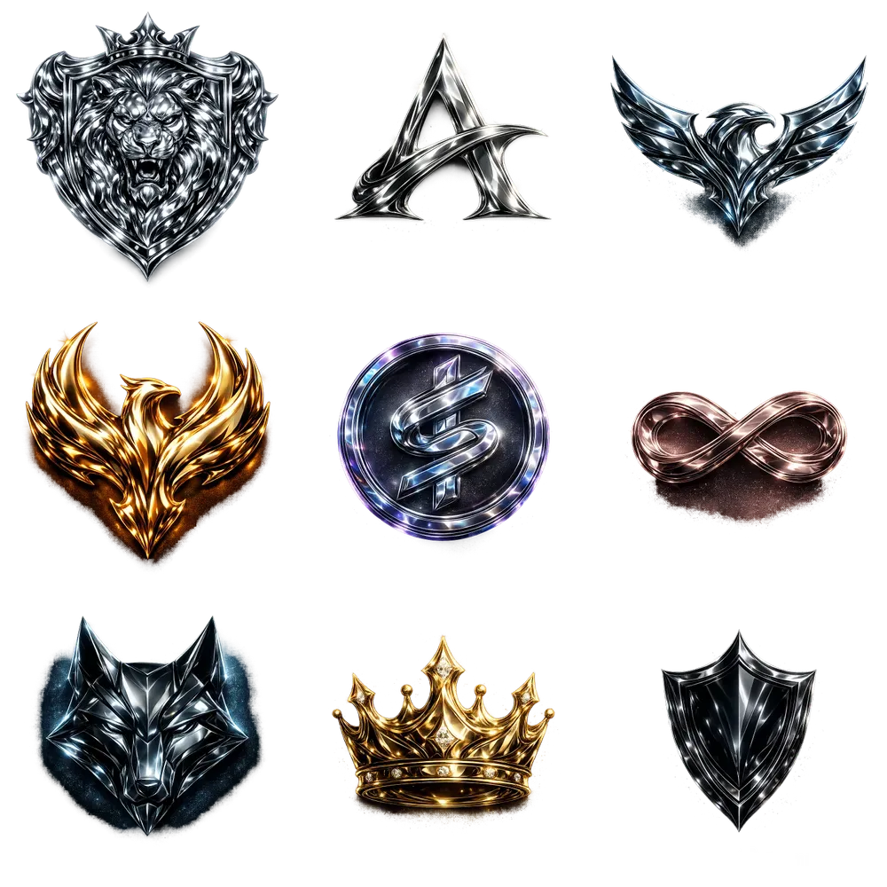 Liquid Metal Emblem Logo Generator