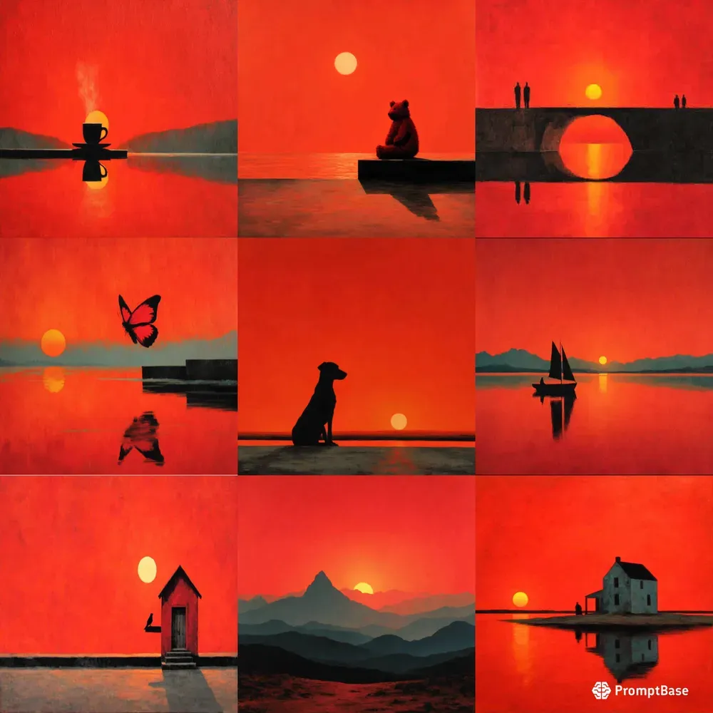Oil Tonal Silhouettes Minimal Moods