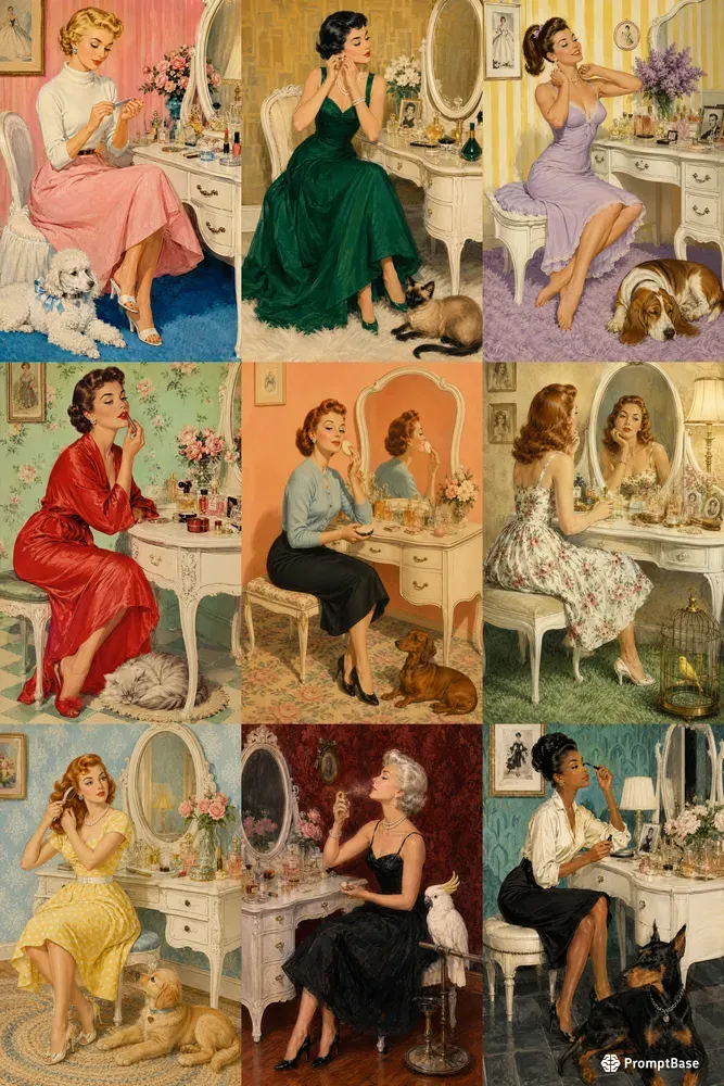 Vintage 1950s Vanity Portraits