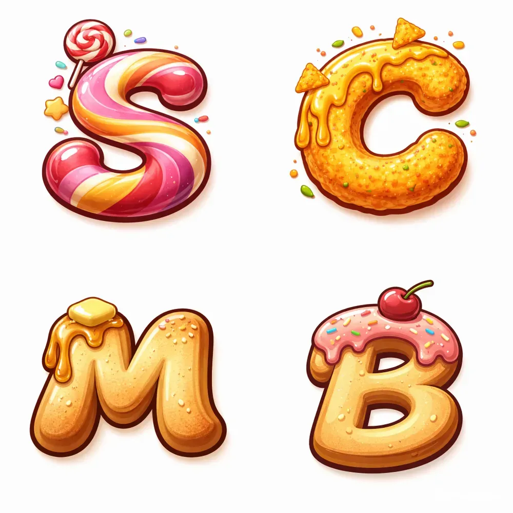 Fun Typography Food Logos