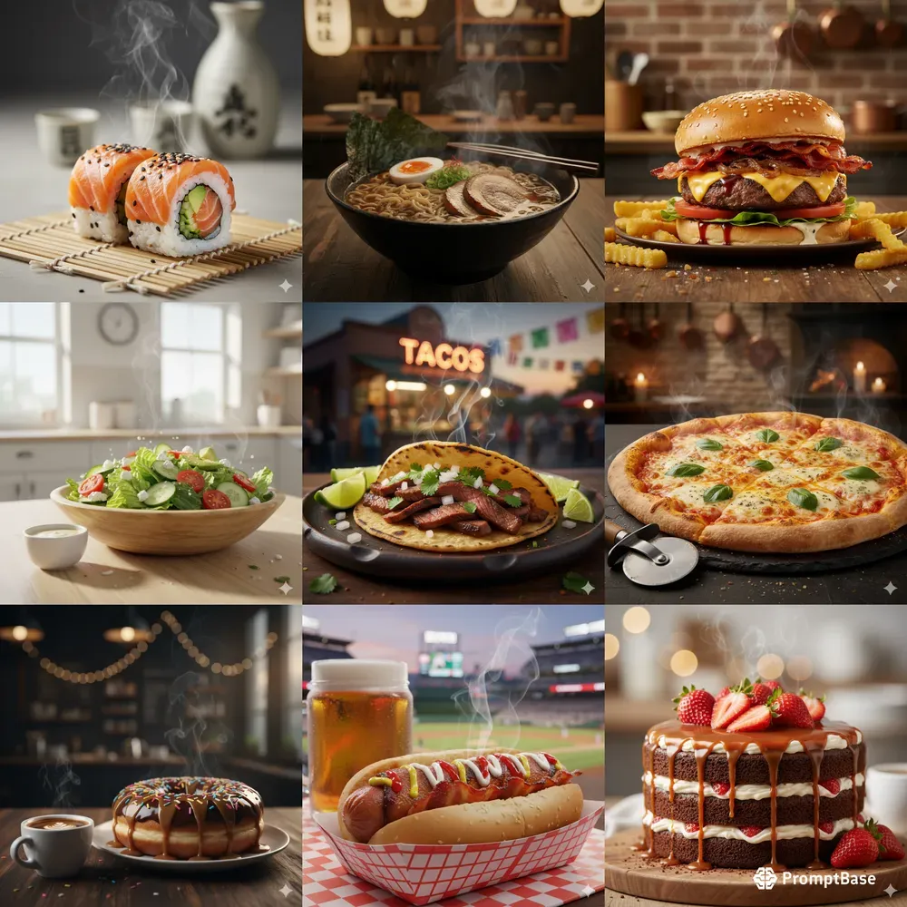 Food Ads Burgers Pizzas