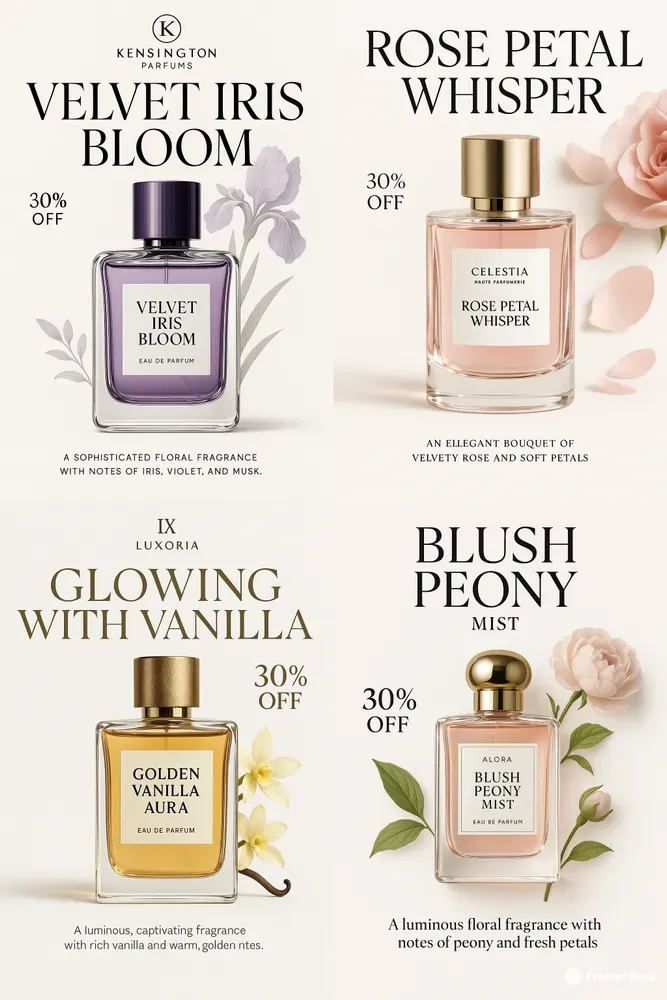 Luxury Perfume Ad Poster Designs