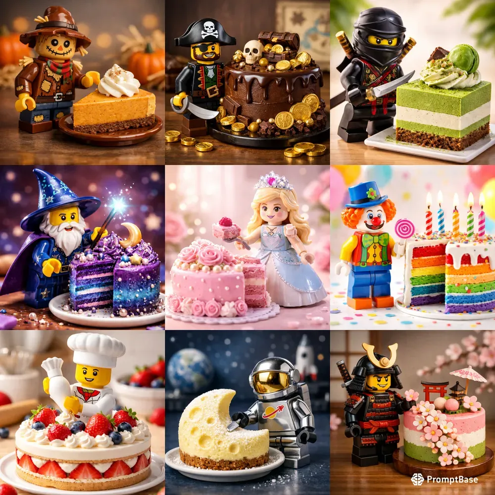 Lego Minifigure Cake Photography