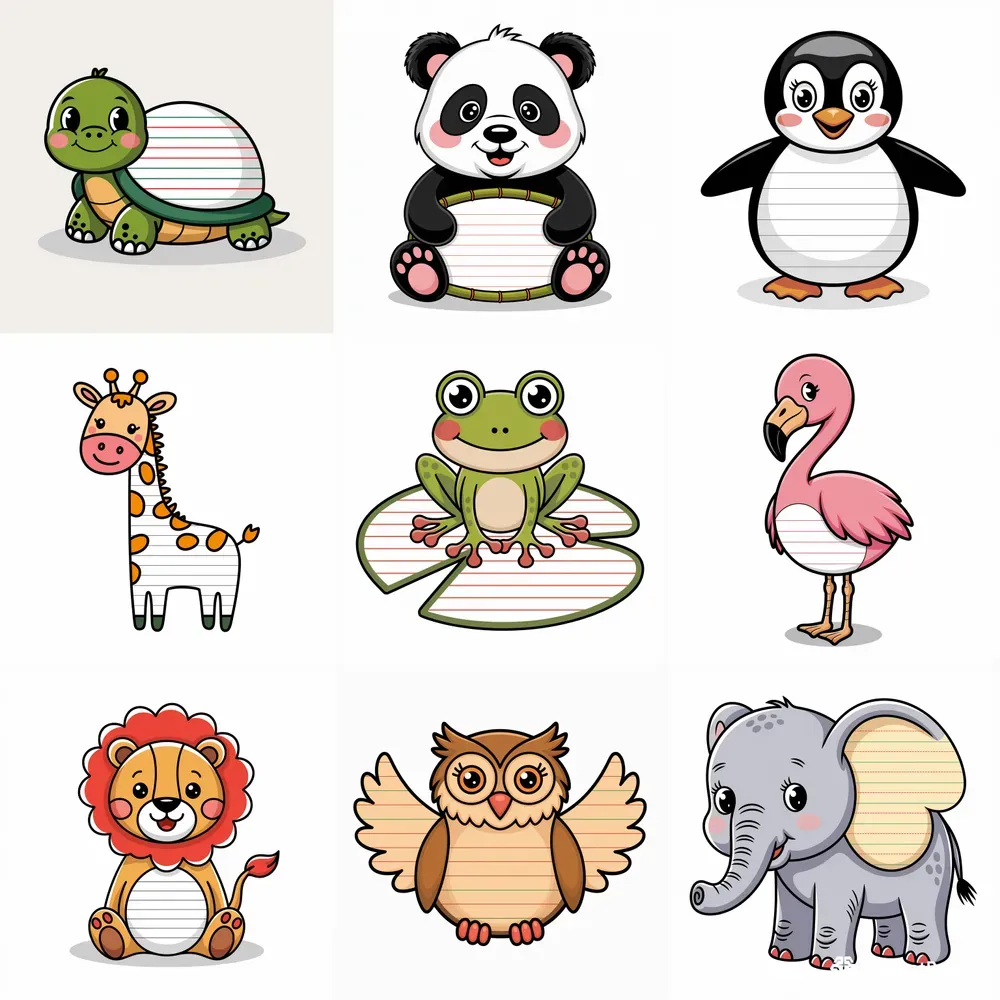 Cute Animalthemed Handwriting Helpers