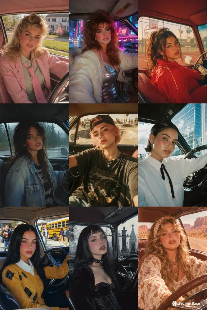 Nostalgic 90s Cinematic Car Portraits