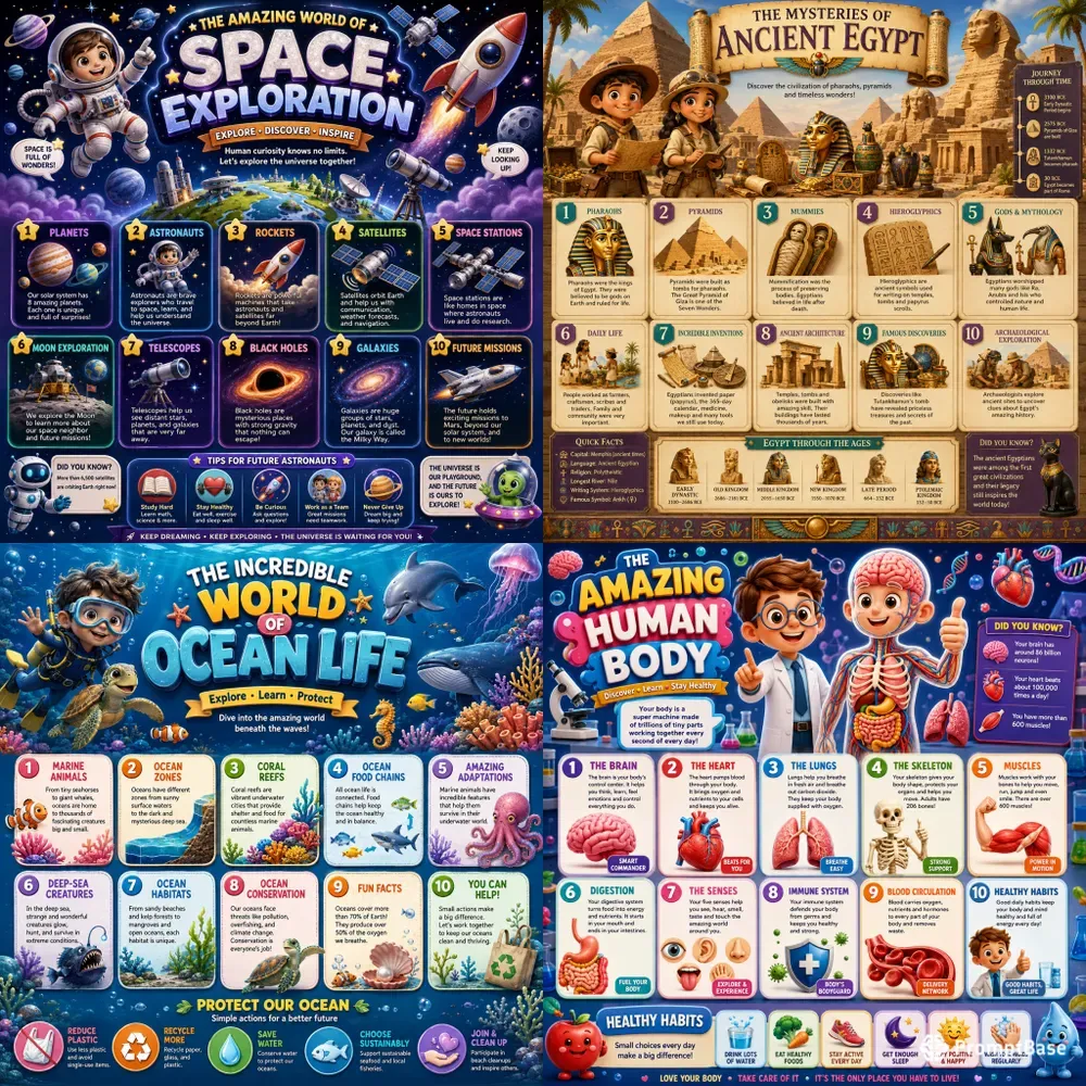 Cute Educational Infographic Posters