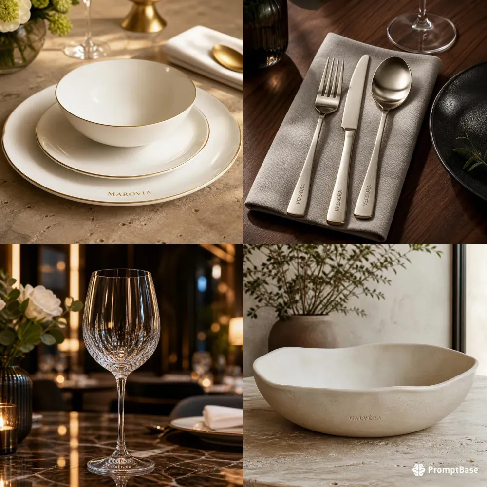 Luxury Tableware Product Photography