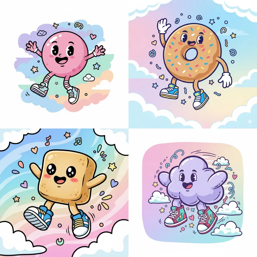 Whimsical Cartoon Character Art