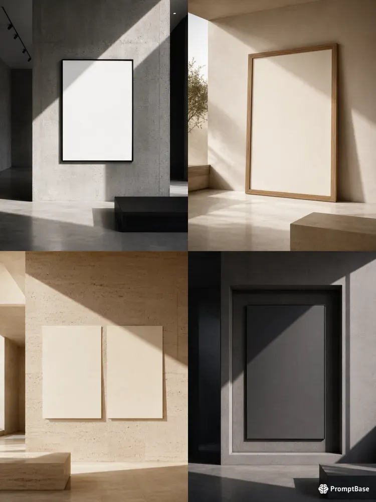 Minimalist Gallery Poster Mockups