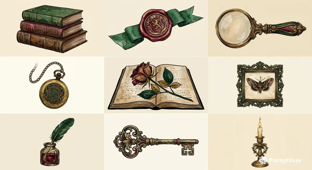 Dark Academia Scrapbook Cliparts