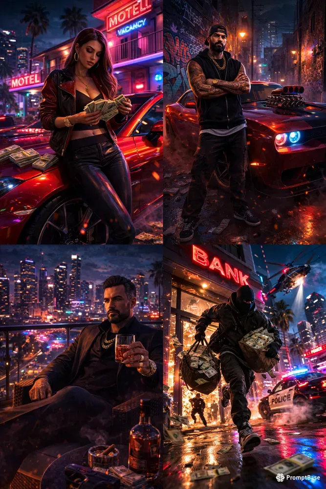 Gta Vi Style Street Racer Escapes 8K