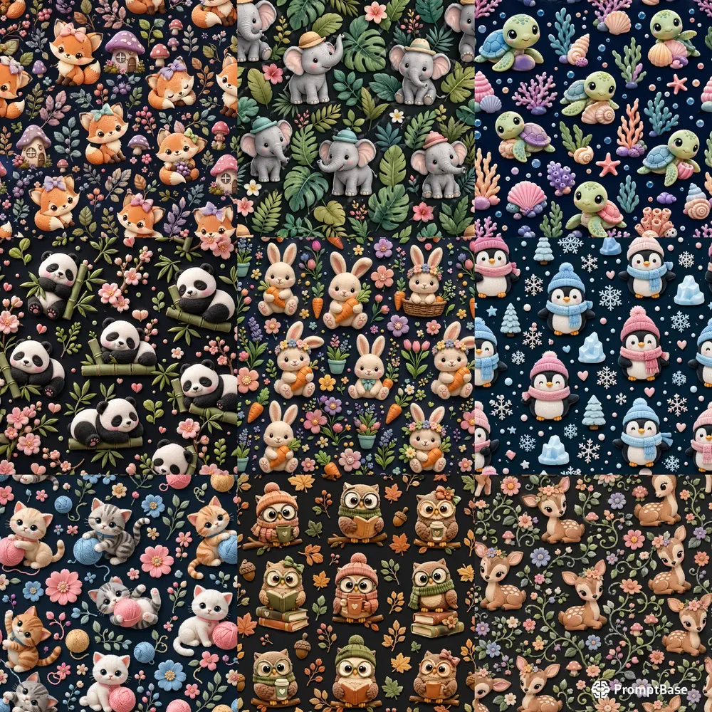 Kawaii Animal Pattern Packs