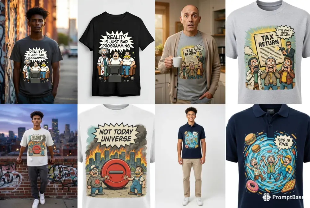 Situation Comedy Tee Polo Mockups