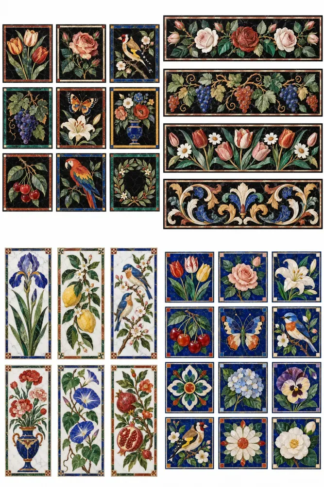Florentine Pietra Dura Panel Sheets