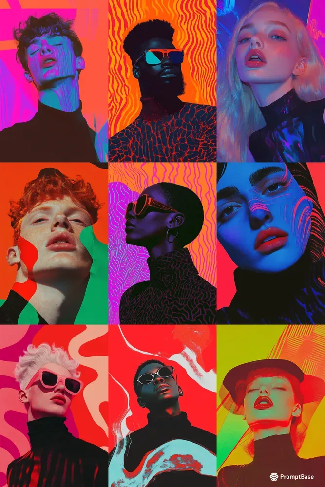 Futuristic Retro Style Portraits