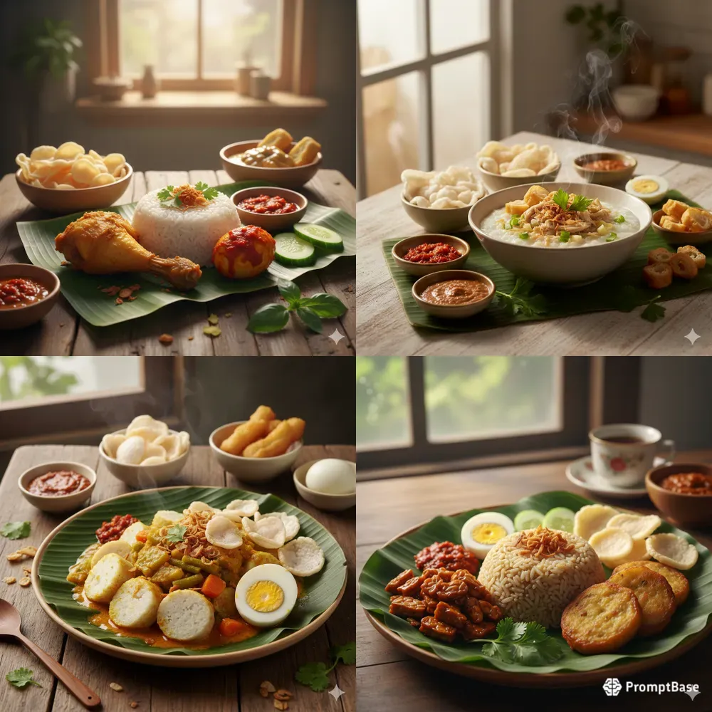 Indonesian Breakfast Stock Photos