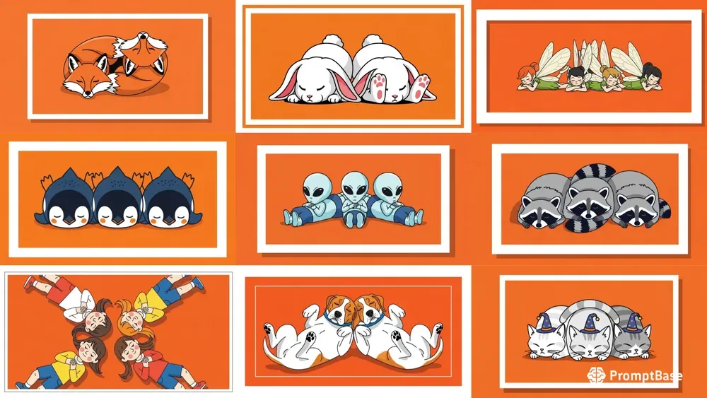 Minimalist Backlying Characters