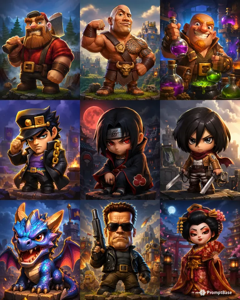 Clash Of Clans Style Portrait Art