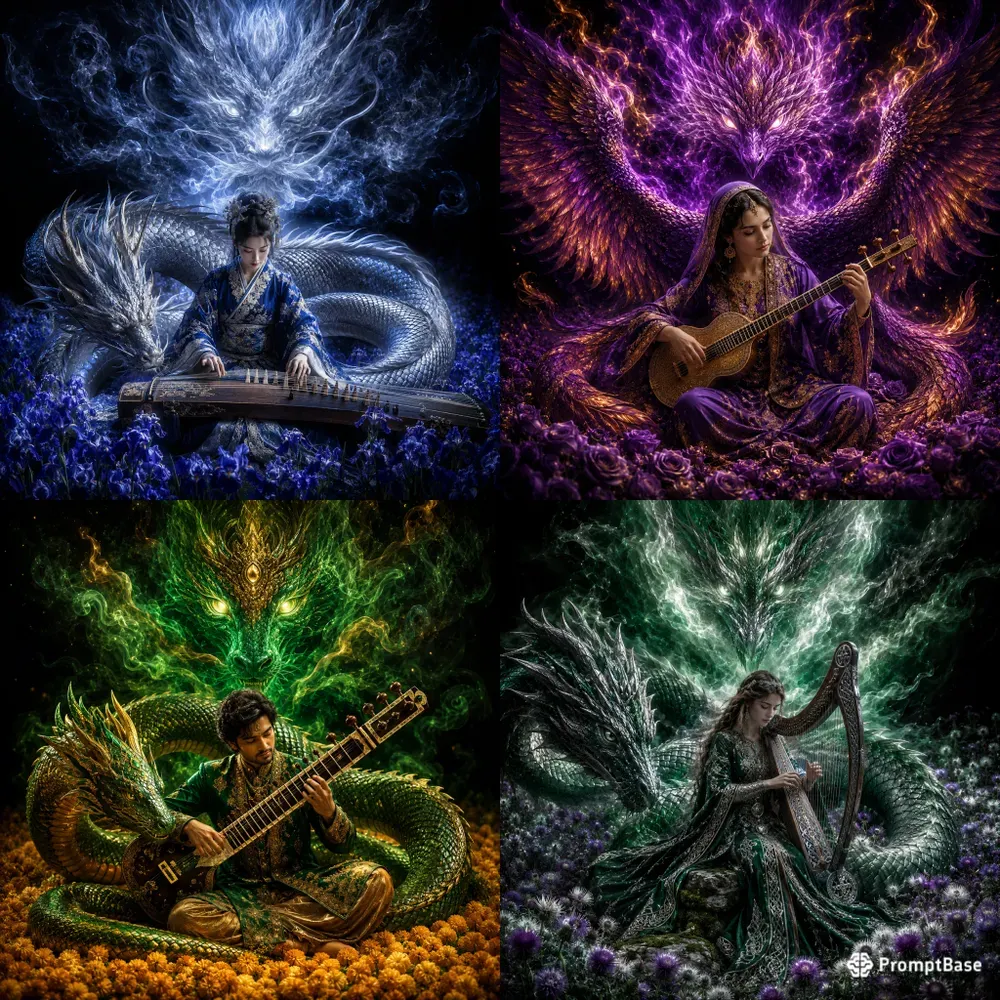 Mystic Musician Dragons
