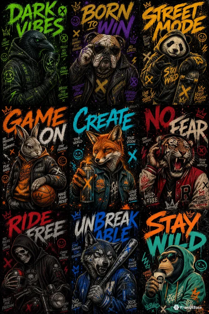 Retro Urban Graffiti Poster Generator