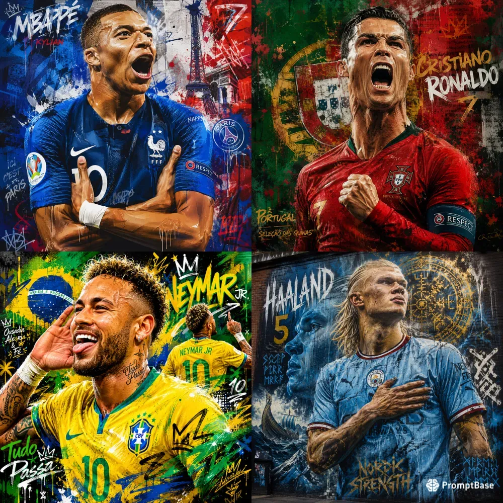 Legendary Football Icons Art