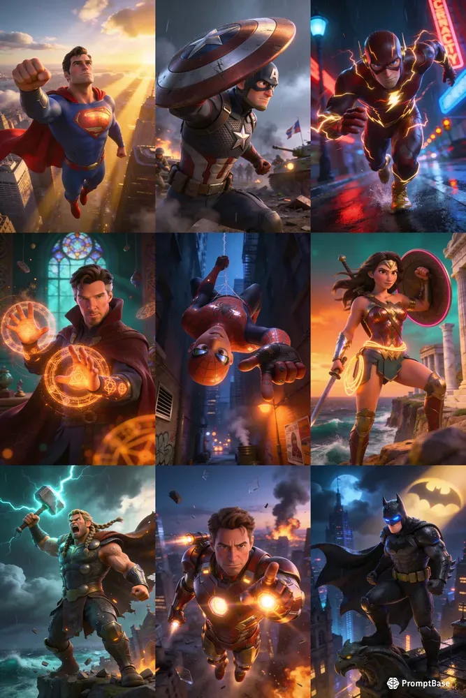 Cinematic 3d Animated Comic Characters