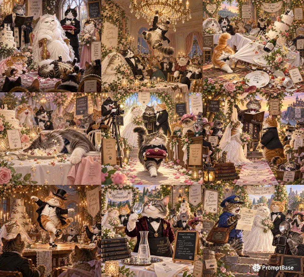 Cat Wedding Chaos