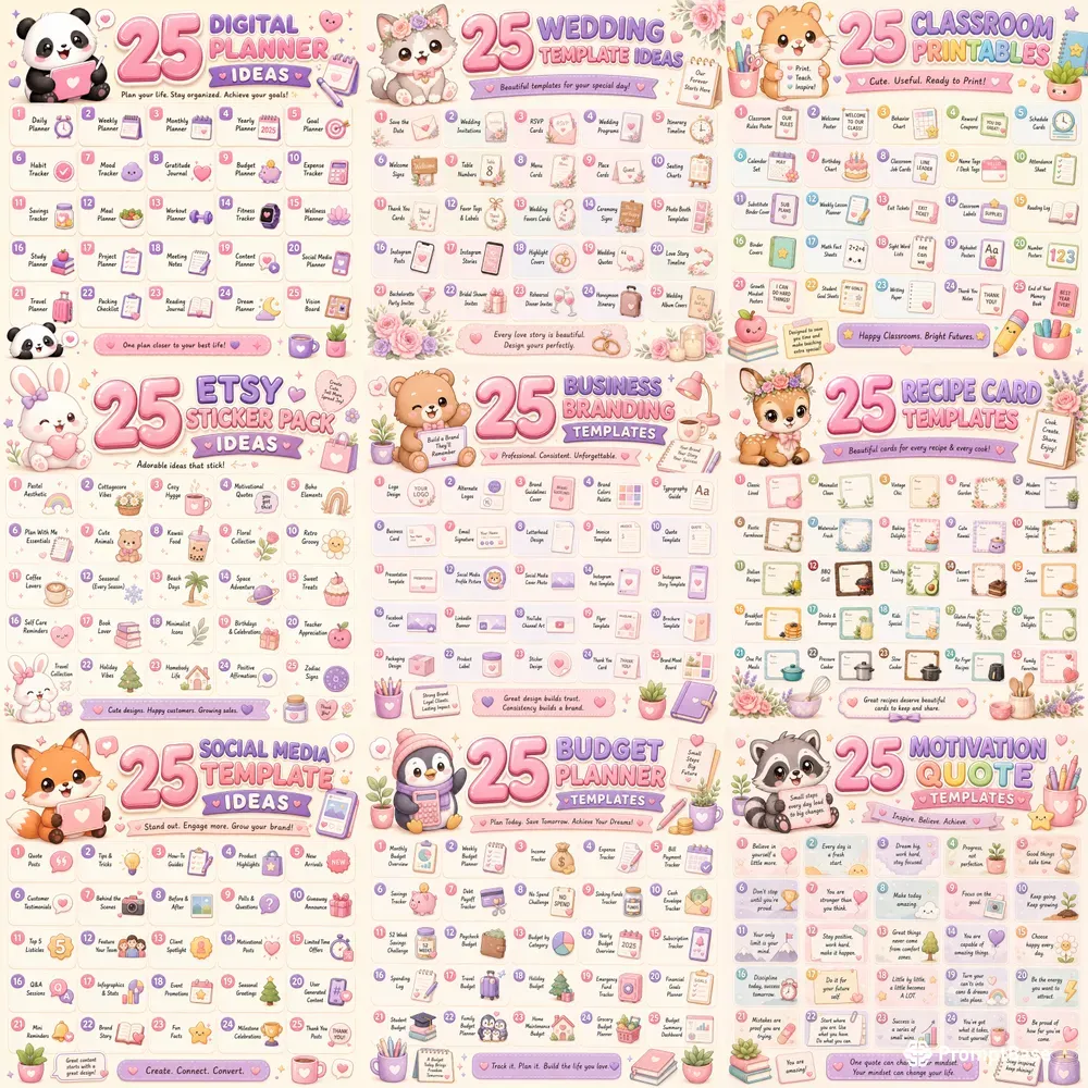 Cute Pastel Infographic Packs