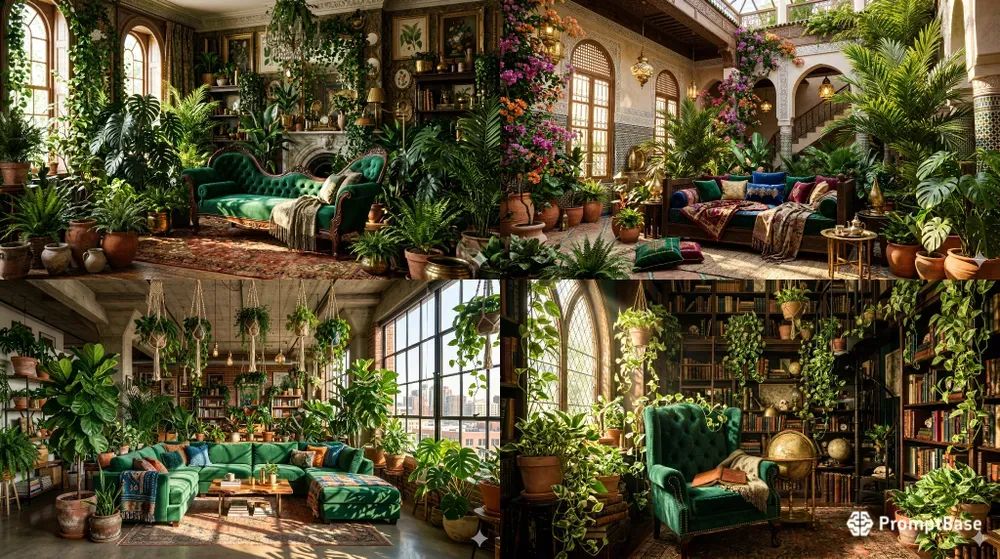 Maximalist Urban Jungle Interior Masters