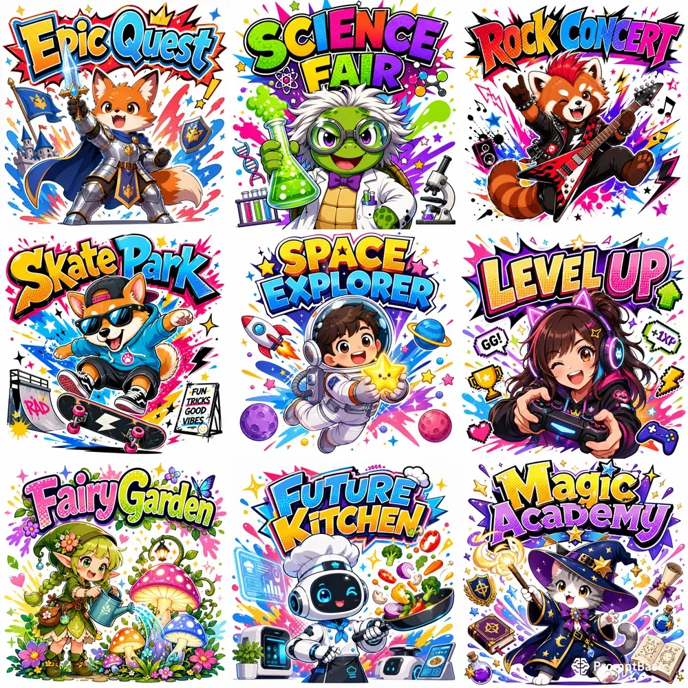 Vibrant 2D Mascot Banner Makers
