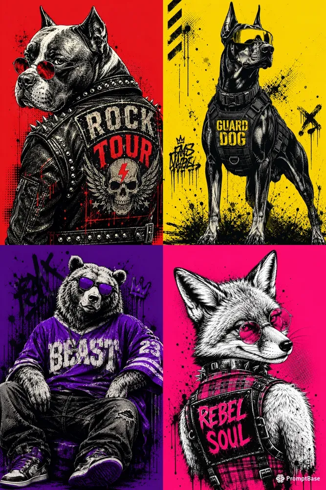 Edgy Grunge Apparel Graphics