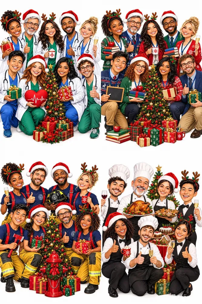Christmas Group Caricatures