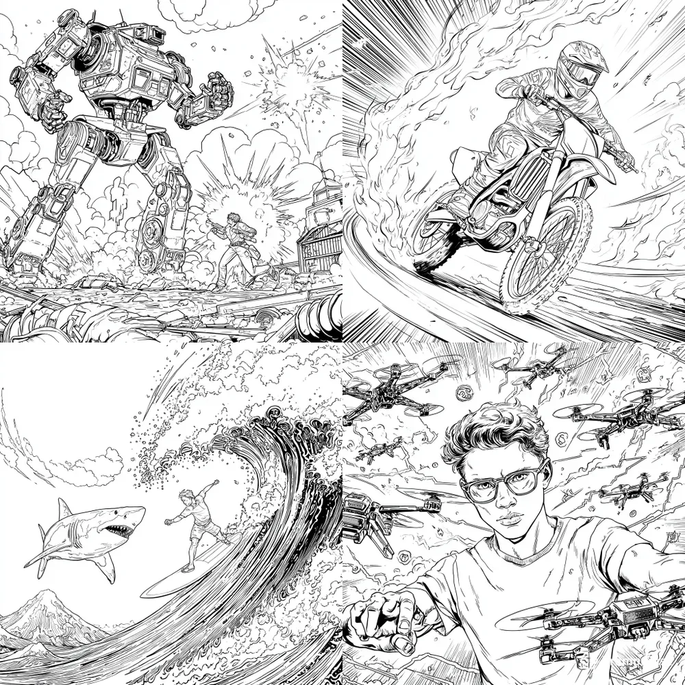 Urban Action Coloring Pages