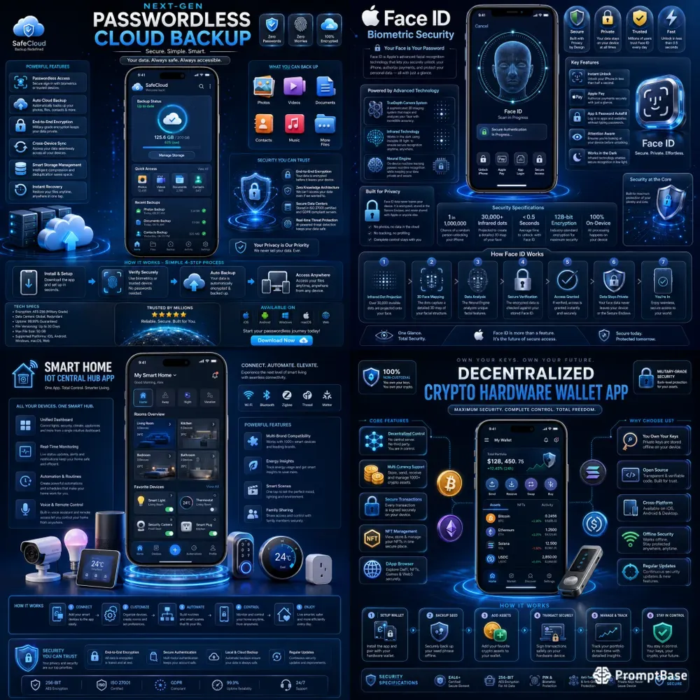 3D Tech Feature Infographics