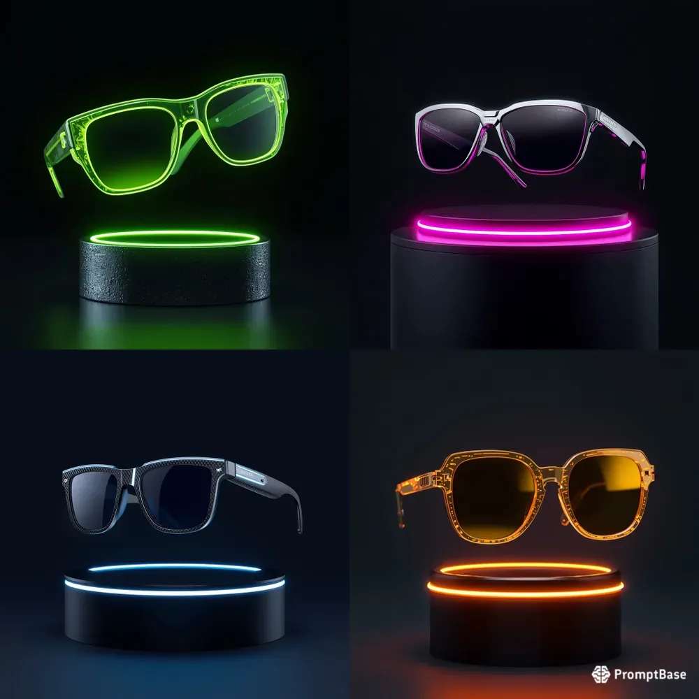 3D Floating Cyberpunk Eyewear