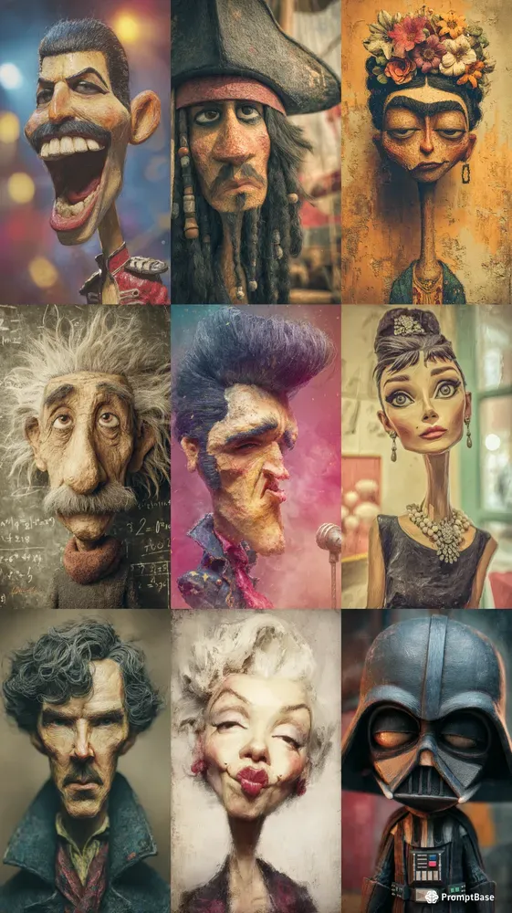 Hyperrealistic Caricature Portraits