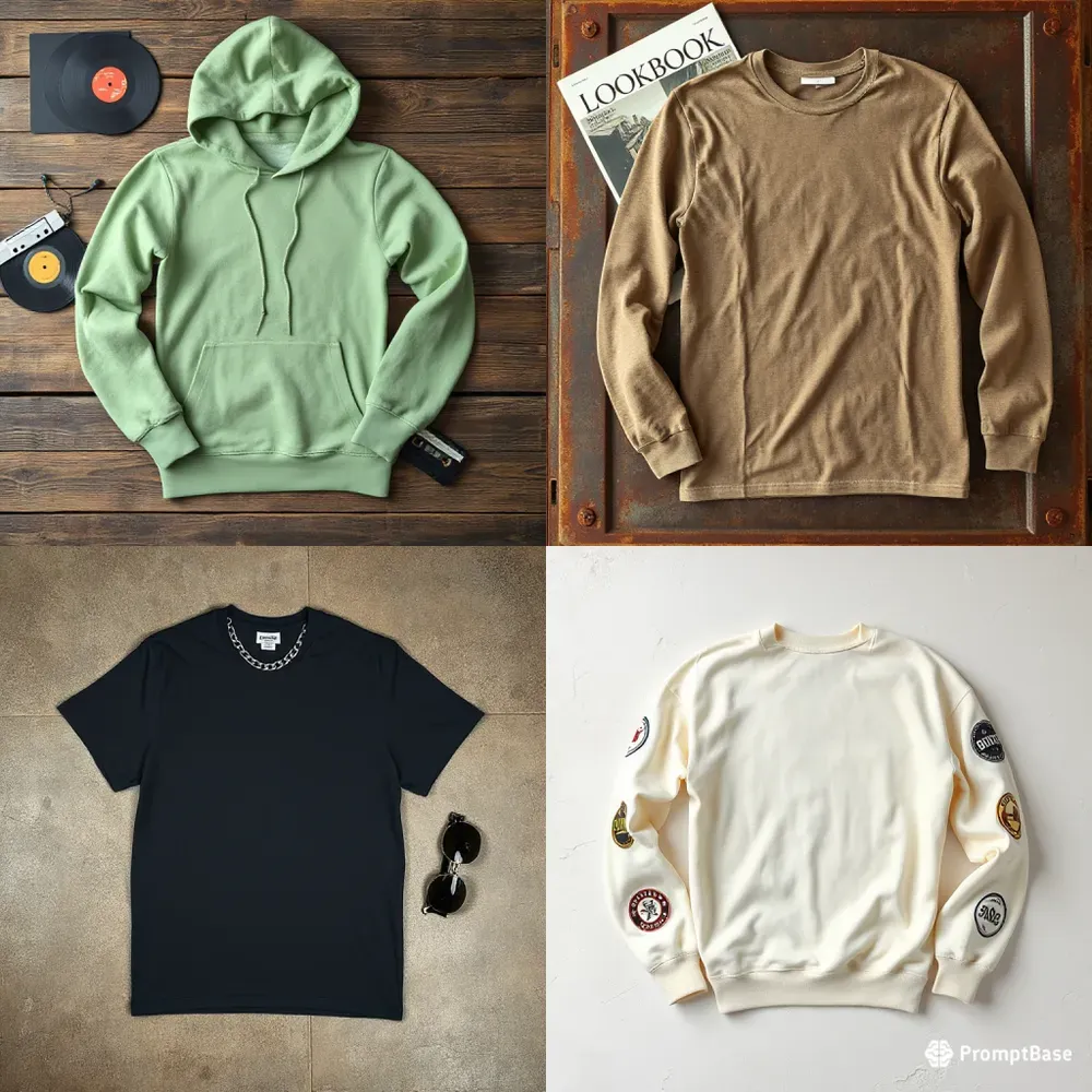 Streetwear Flat Lay Apparel Mockups