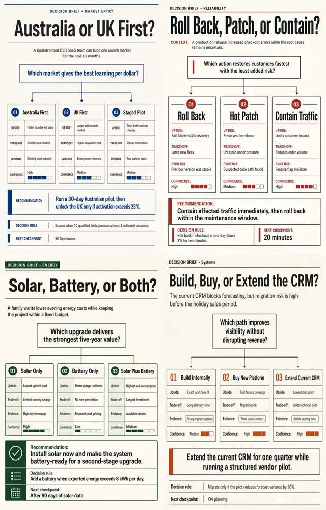Executive Decision Evidence Maps