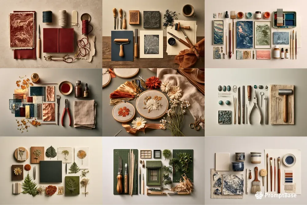 Creative Art Crafts Flat Lays