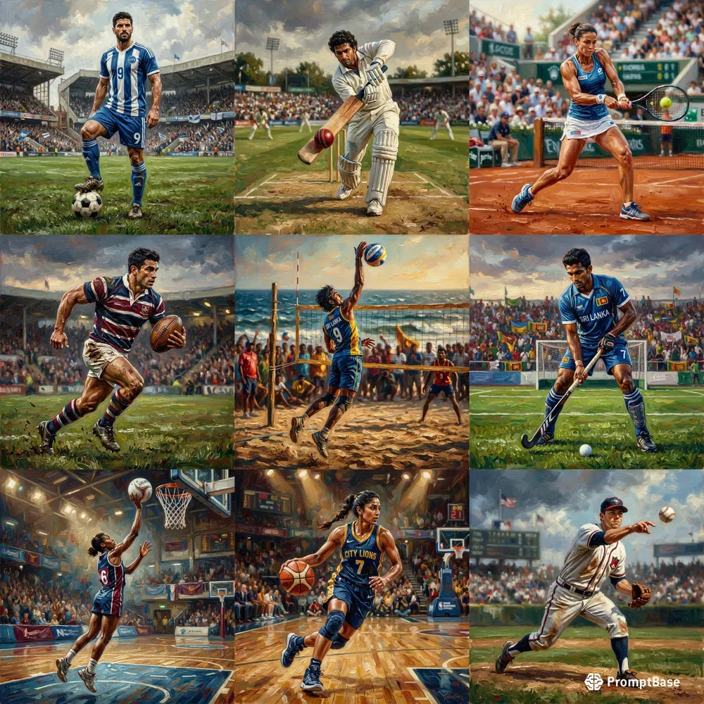 Sportsmen In Oil Paintings