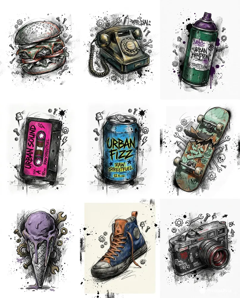 Sketch Streetwear Tee Graphic Designs