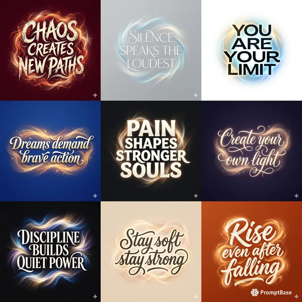 Viral Glowing Quote Typography