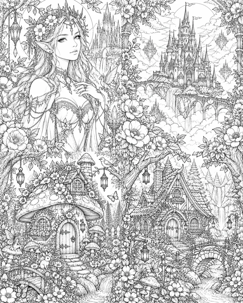 Fairyland Adult Coloring Books