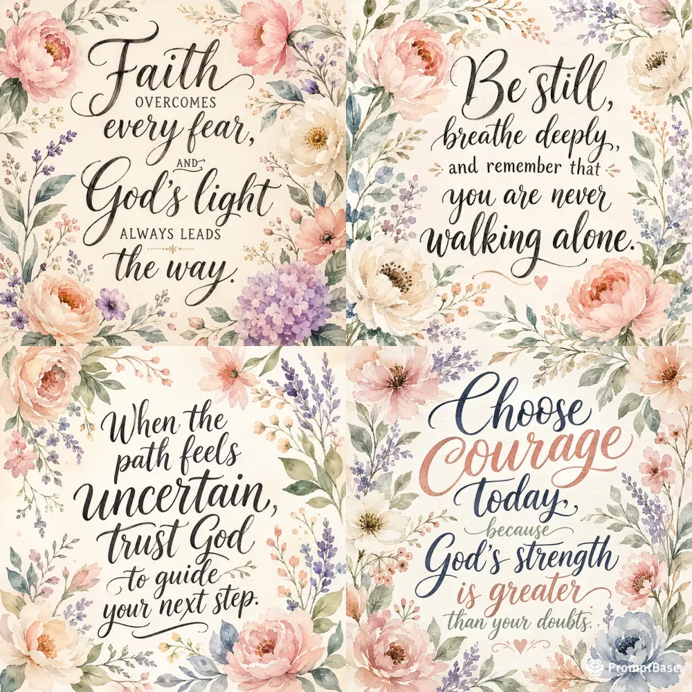 Botanical Faith Quote Art