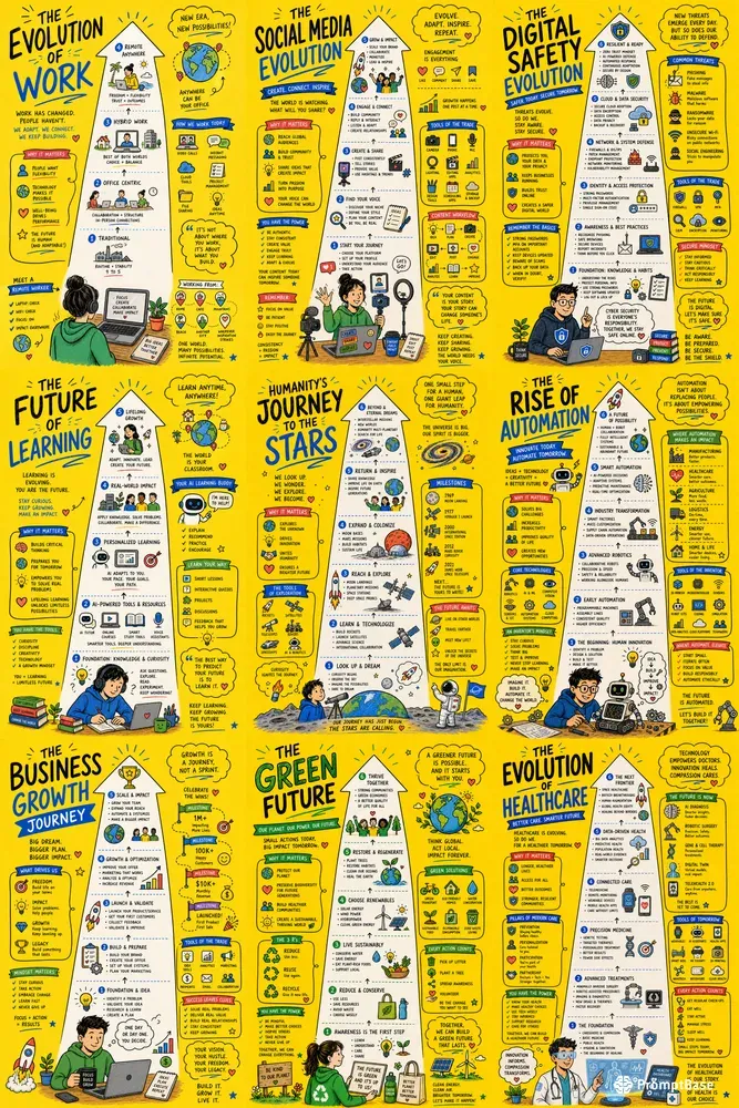 Hand Drawn Evolution Infographic Art