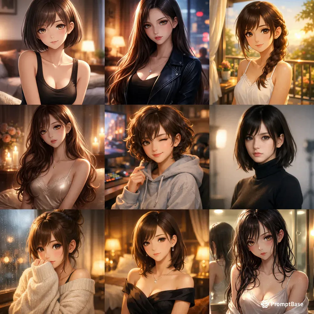 Anime Girl Soft Cinematic Portrait Packs