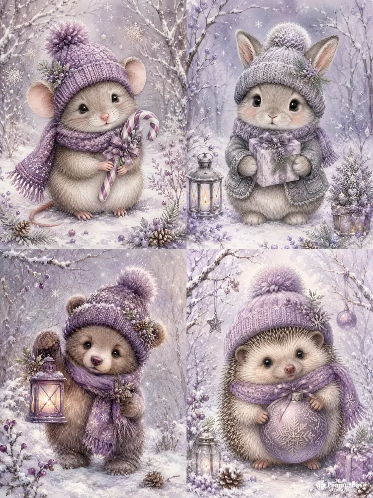 Woodland Christmas Animal Junk Journals