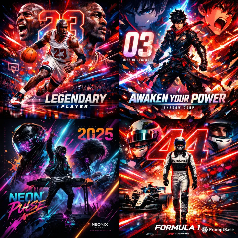 Neon Sports Poster Style