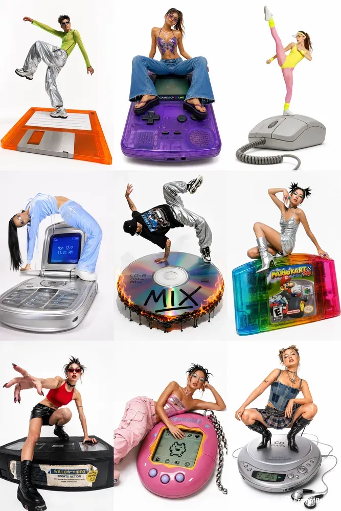 Surreal Y2k Oversized Prop Fashion Editorials