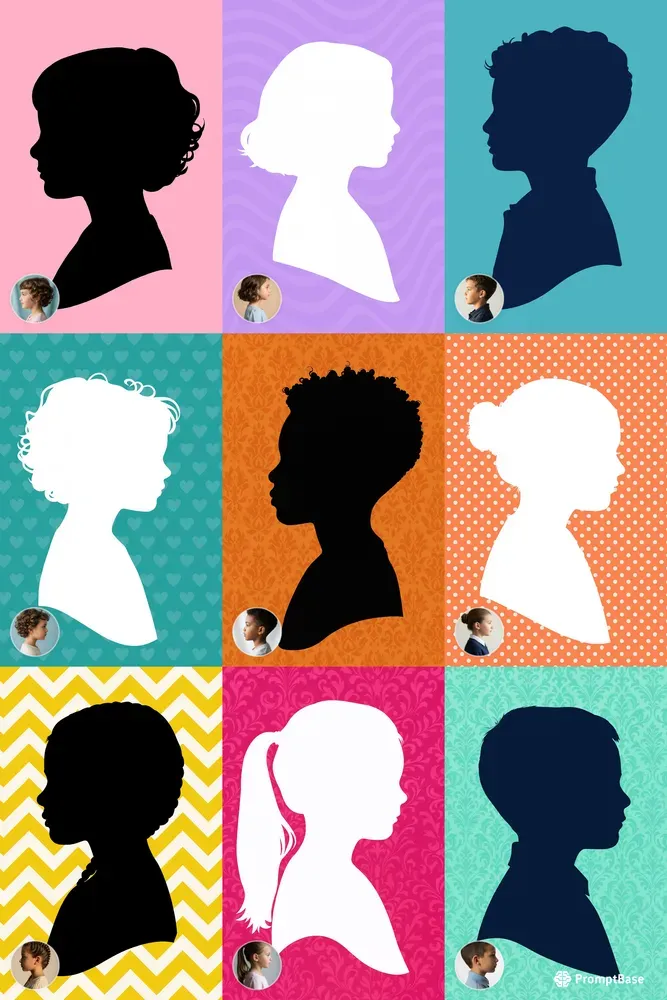 Personalized Custom Silhouette Portraits